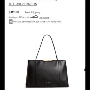 Ted Baker faceted bow tote